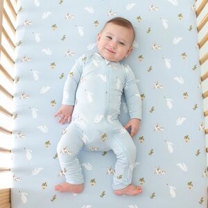 Kyte Baby Zip Romper Ice Rabbit 6-12 NIB